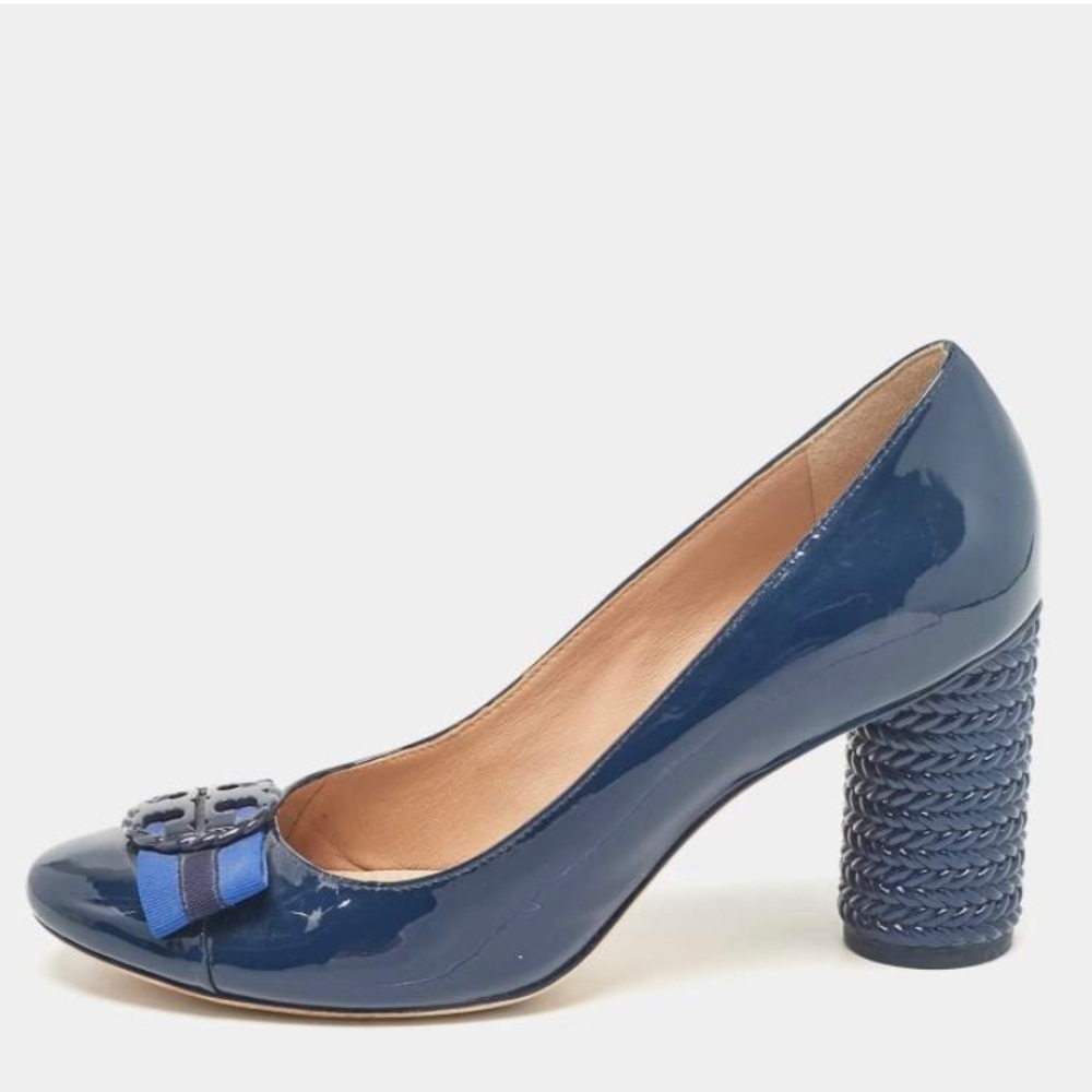 Tory Burch Navy Blue Platform Shoes